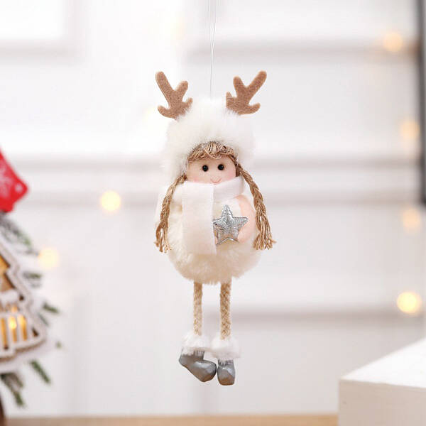 Cloth & Foam Angel Girl Doll with Star Pendant Decorations