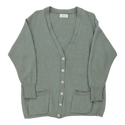 Benetton Cardigan - XL Green Wool | Size: x-large