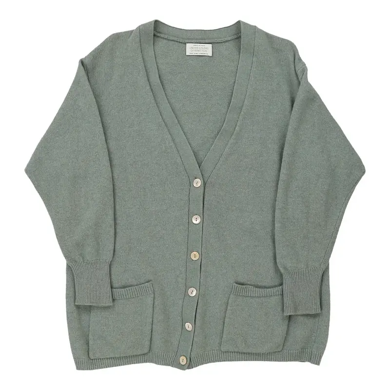Benetton Cardigan - XL Green Wool | Size: x-large