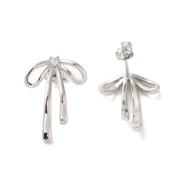Brass with Cubic Zirconia Stud Earrings for Women