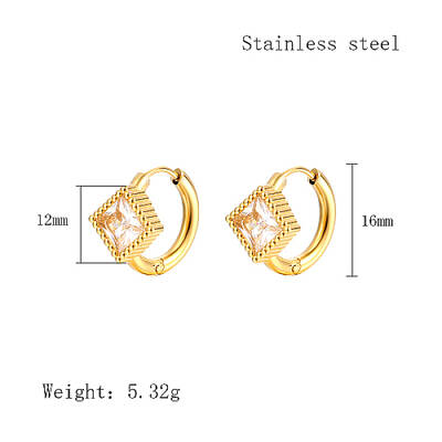 Cubic Zirconia Hoop Earrings
