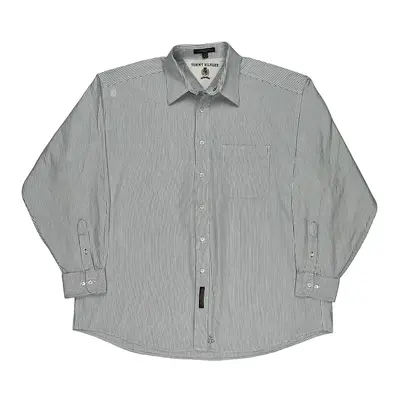 Tommy Hilfiger Striped Shirt - XL White Cotton | Size: x-large