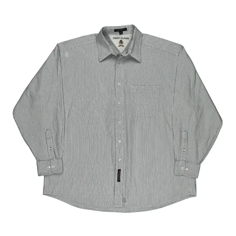 Tommy Hilfiger Striped Shirt - XL White Cotton | Size: x-large
