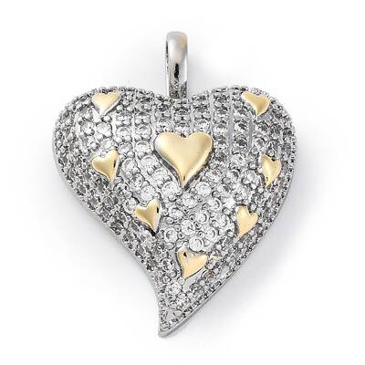 Brass Micro Pave Cubic Zirconia Pendants
