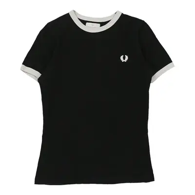 Fred Perry T-Shirt - Small Black Cotton