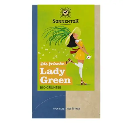 Sonnentor Organic Green Tea - Lady Green - The Refreshing, 18 double-chamber sachets (21.60 g)