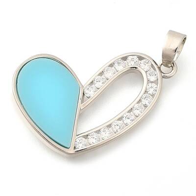 Brass Micro Pave Cubic Zirconia with Acrylic Pendants