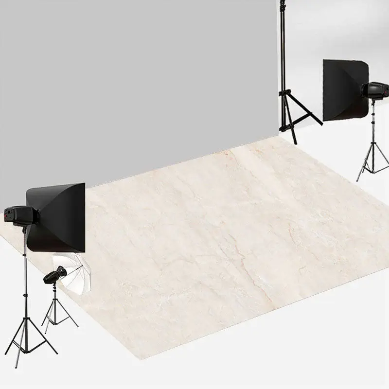 Aperturee Cream Colored Classic Marble Cracks Photo Floor Mat | Photo Floor Drops | Photography Floor Backdrop | Newborn Phot...