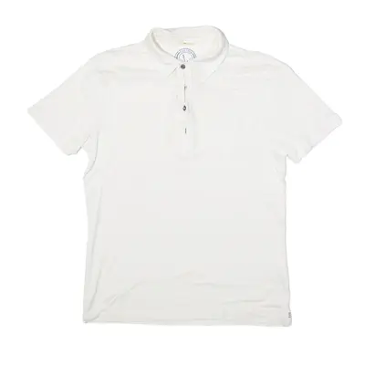 GAS Polo Shirt White Short Sleeve Mens S