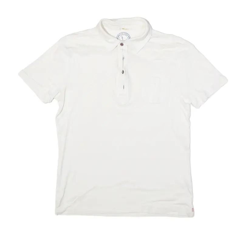GAS Polo Shirt White Short Sleeve Mens S