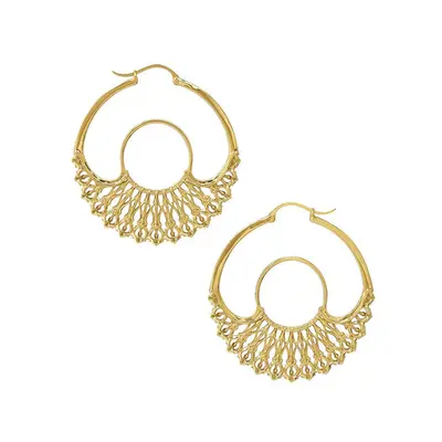 Iris Hoops Gold Medium | Size: 2 in.