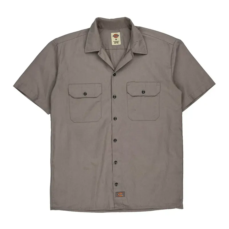 Dickies Short Sleeve Shirt - Medium Grey Polyester Blend