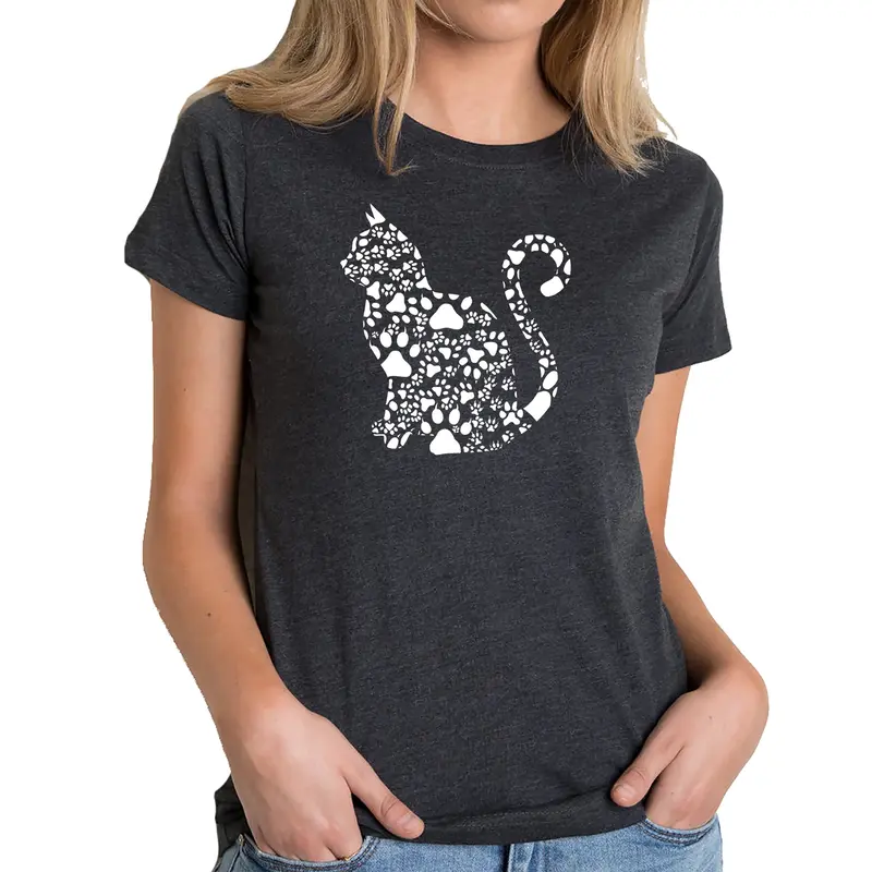 Cat Claws - Women's Premium Blend Word Art T-Shirt - Navy - Large