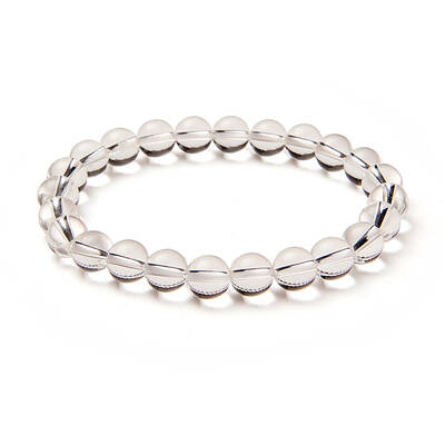 Natural Crystal Round Beads Stretch Bracelets
