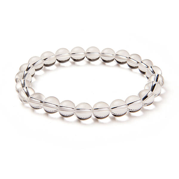 Natural Crystal Round Beads Stretch Bracelets
