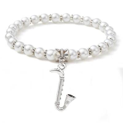 Glass Pearl Beaded Stretch Bracelets