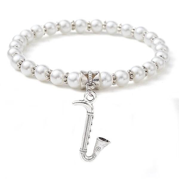 Glass Pearl Beaded Stretch Bracelets