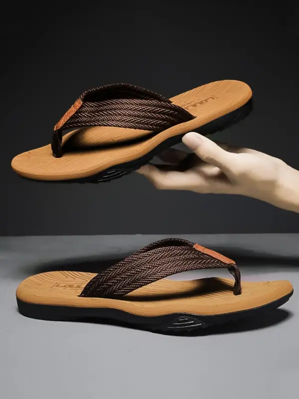 National Day Offers Men's Summer Outfits 2024 Fashionable Non-slip Flip Flops, Soft Sole Tong Toe Beach Slippers, Casual Mini...