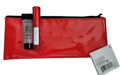 Smashbox Deluxe Trial Set Super Fan Mascara Black 5 ml + Photo Finish Primer 7.1 ml with Red Pouch