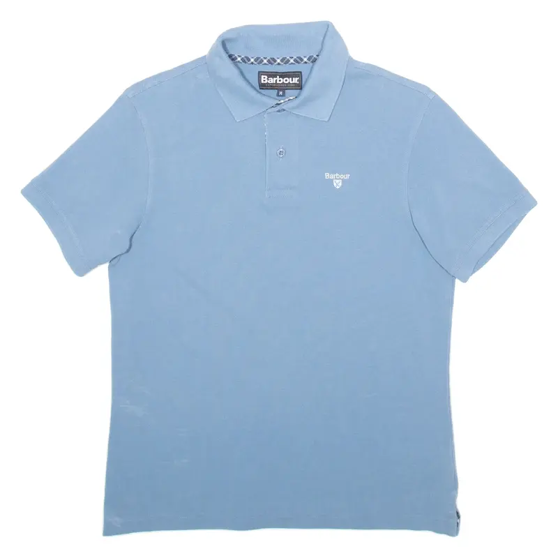 BARBOUR Mens Polo Shirt Blue M