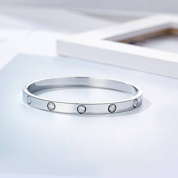 Stainless Steel Hinged Bangles for Women