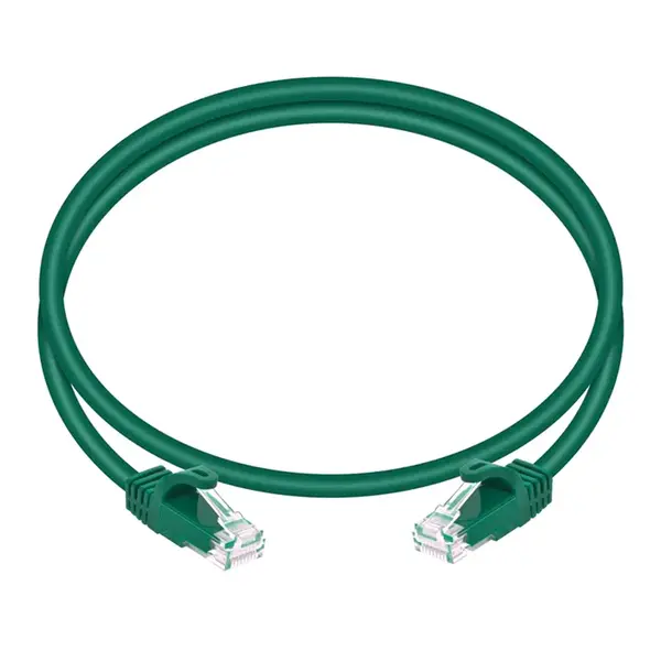 11330 Monoprice Cat5e Ethernet Patch Cable FLEXboot Snagless RJ45 Stranded 350MHz UTP Pure Bare Copper 24AWG 3ft Green