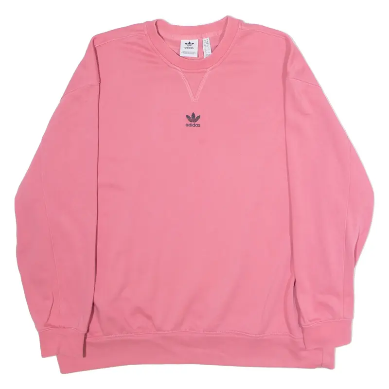 ADIDAS ORIGINALS Womens Sweatshirt Pink Crew Neck UK 14