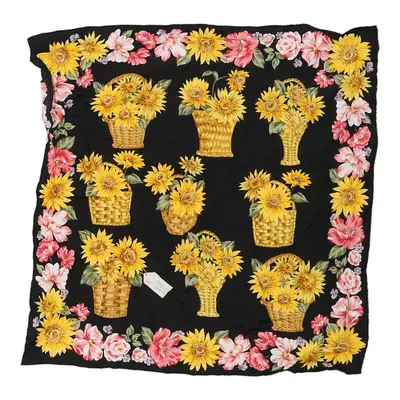 Unbranded Floral Scarf - No Size Black Polyester