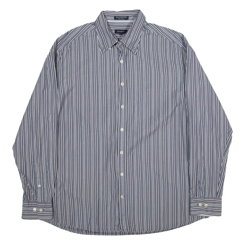 GANT Regular Fit Mens Shirt Blue Striped Long Sleeve XL