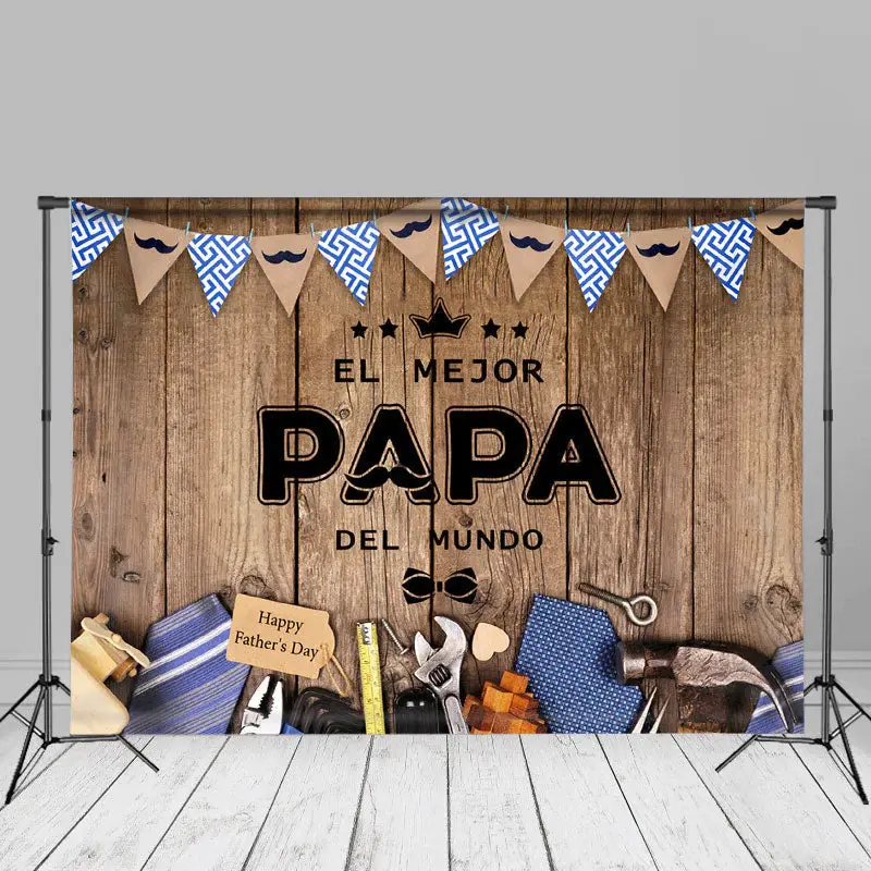 El Mejor Papa Tools Weeden Fathers Day Photo Backdrop - Aperturee
