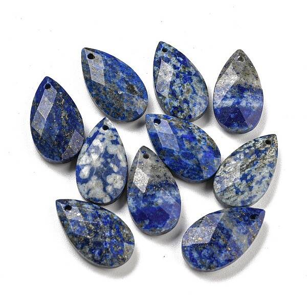 Natural Lapis Lazuli Faceted Pendants