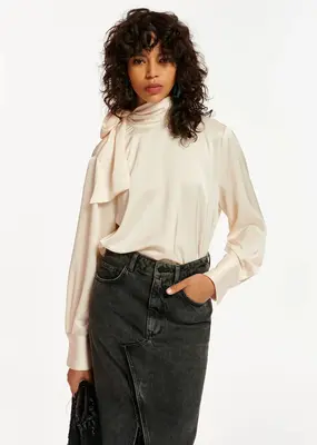 Blouse Esatin Off-White | Color: OFF WHITE | Size: XS