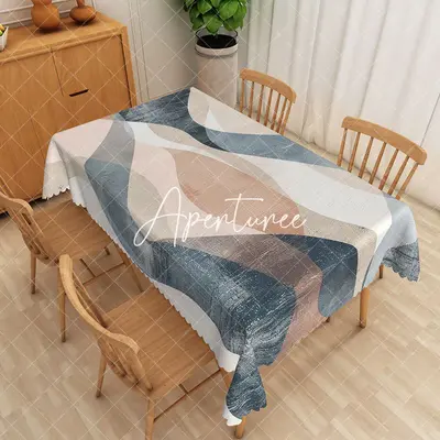 Aperturee Artistic Abstract Texture Rectangle Tablecloth, 52 x 70 inch, 30.82 USD, rectangle tablecloths, ZJY05002-A