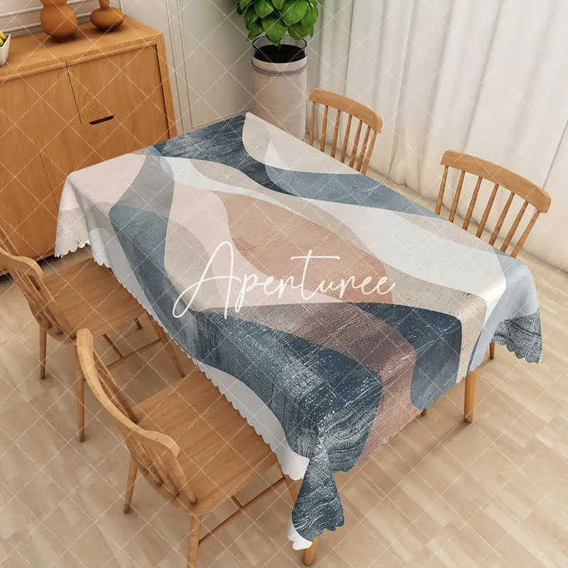 Aperturee Artistic Abstract Texture Rectangle Tablecloth, 52 x 70 inch, 30.82 USD, rectangle tablecloths, ZJY05002-A