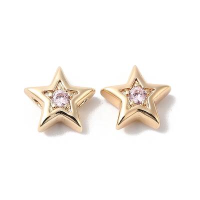 Brass with Cubic Zirconia Beads Beads
