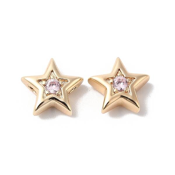 Brass with Cubic Zirconia Beads Beads