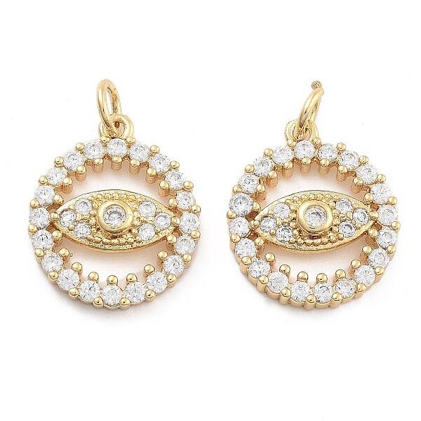 Brass Pave Cubic Zirconia Pendants