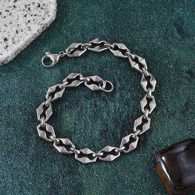304 Stainless Steel Coffee Bean Chain Bracelets for Women Men