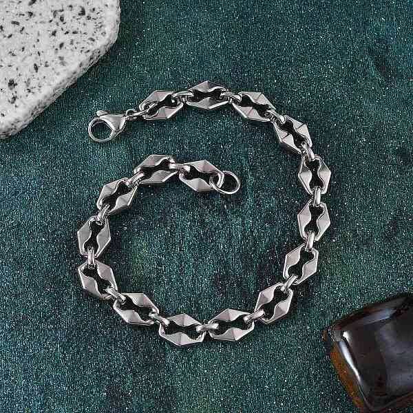 304 Stainless Steel Coffee Bean Chain Bracelets for Women Men