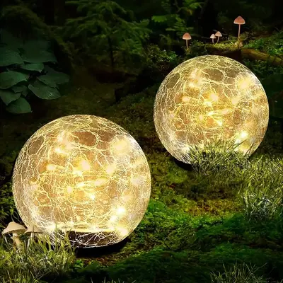 Solar Light Outdoor Garden Light, Multipurpose Solar Ball Shaped Outdoor Lights, Waterproof Warm White LED Lights For Garden ...