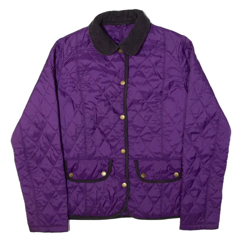 BARBOUR Quilted Jacket Purple Womens UK 12
