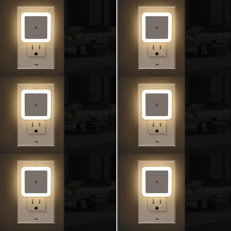 Night Light, Night Lights Plug into Wall 6-Pack, Plug in Night Light, Dusk to Dawn Nightlight Led Night Lights for Bedroom, B...