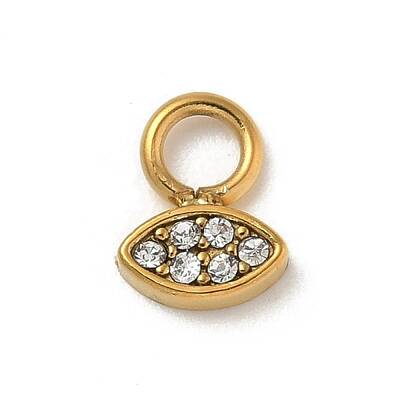 Ion Plating(IP) 304 Stainless Steel with Rhinestone Charms
