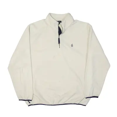 NAUTICA Fleece White 1/2 Zip Mens 2XL