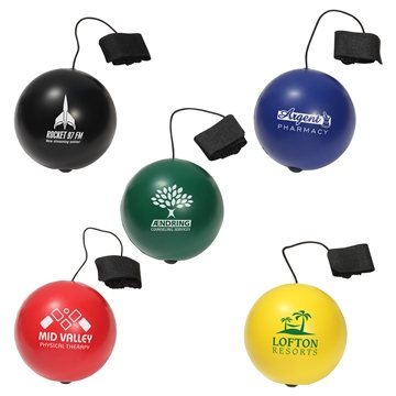 150 Custom Round Ball Stress Reliever Yo-Yo Bungee - Polyurethane