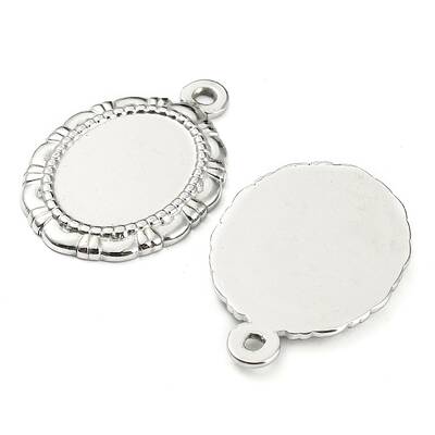 Non-Tarnish 304 Stainless Steel Pendant Cabochon Settings