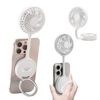 Magnetic Cell Phone Fan, 3 Speeds Mini Personal Fan with Flexible Angle Design , USB Desk Fan for iPhone 16 15 14 13 12 Pro M...