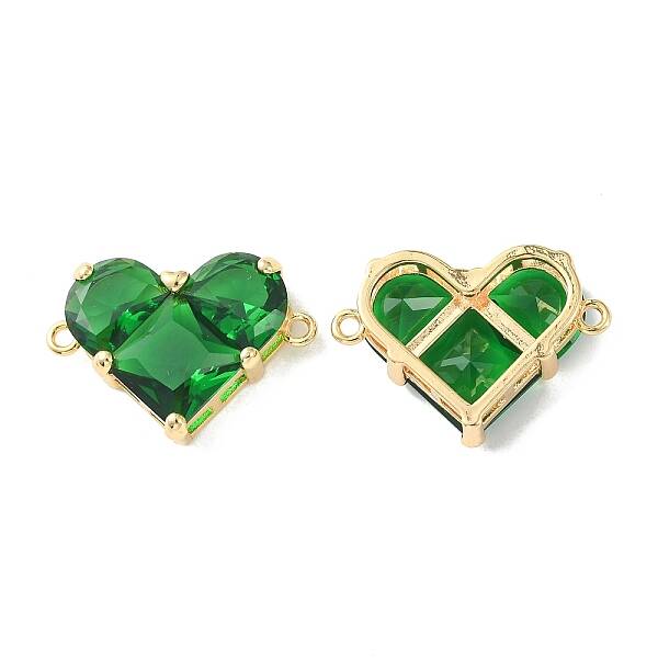 Brass Pave Cubic Zirconia Connector Charms