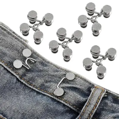 Jeans Button Tightener Set, 2/4 Sets Handmade Jeans Button Pins, Easy To Install Waist Tightener Button for Indoor & Outdoor