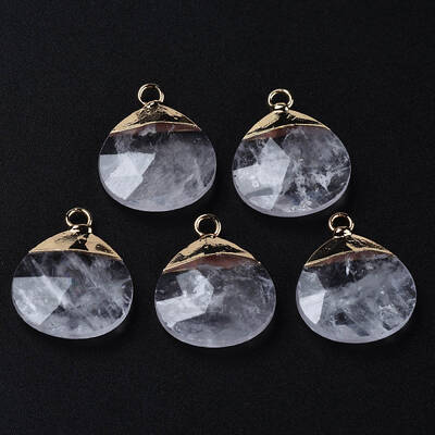 Natural Quartz Crystal Pendants